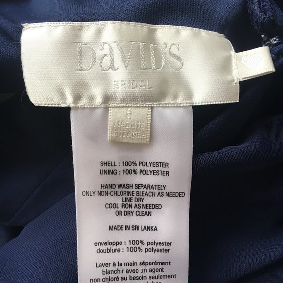 David's Bridal Marine Bridesmaid Dress - Picture 5 of 5